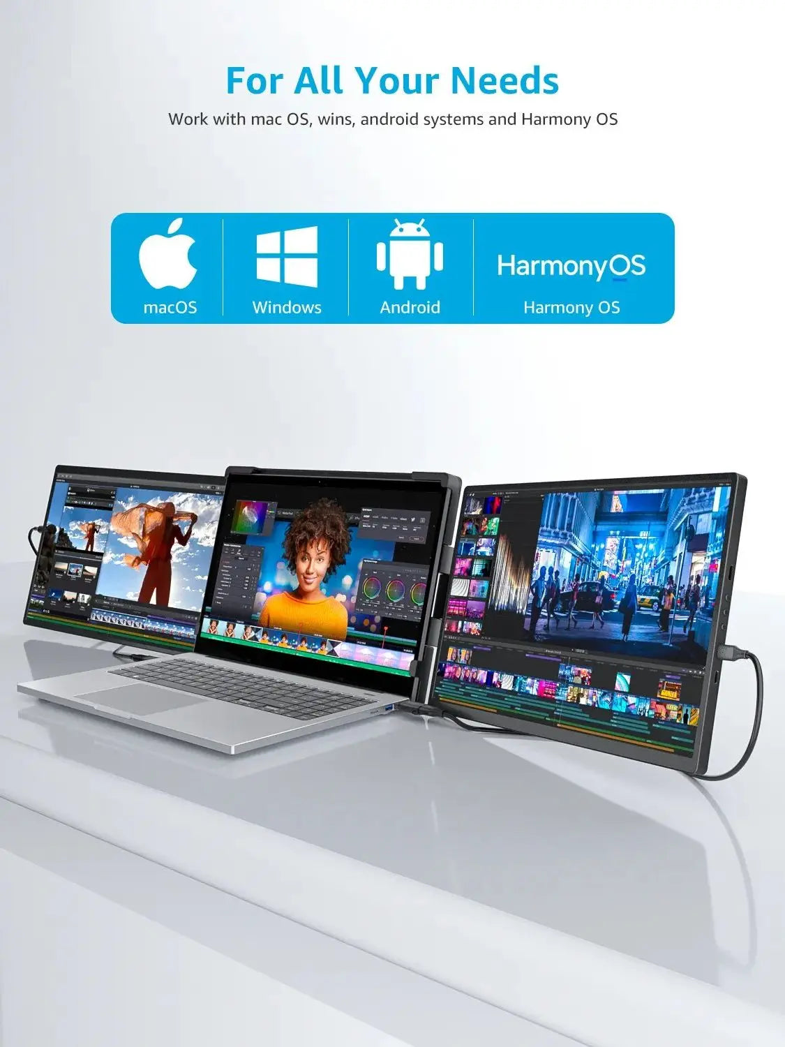 DOBLE MONITOR PORTATIL 14.1" PARA ORDENADOR PORTATIL
