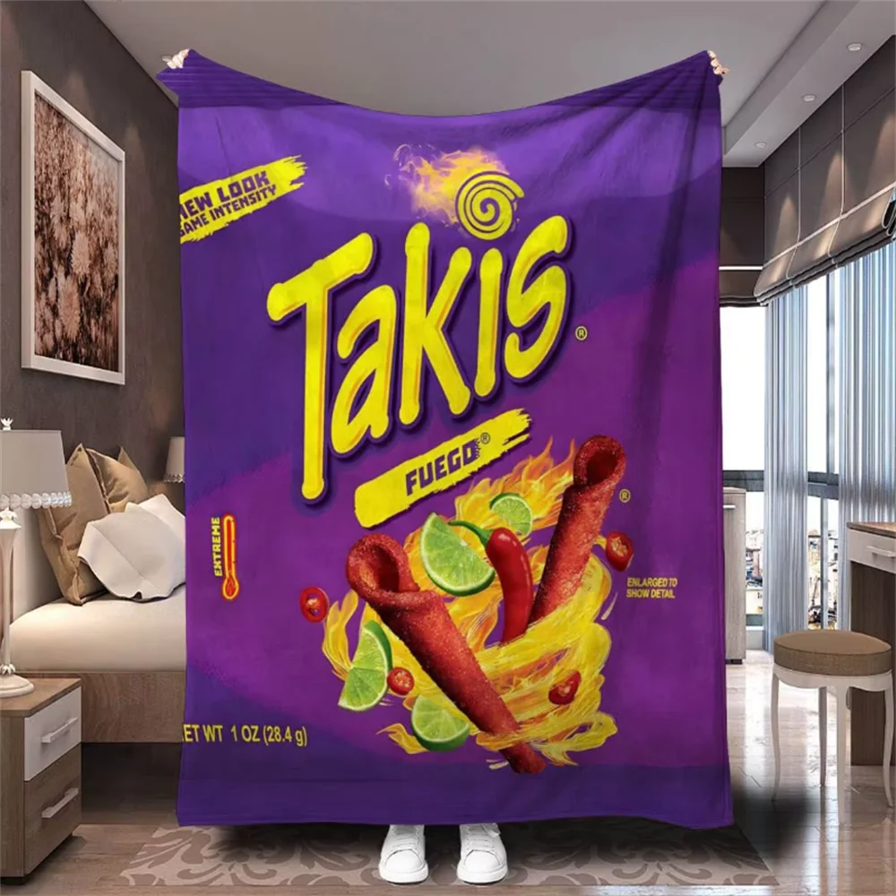 MANTA DE FRANELA SUAVE CON ESTAMPADO DE TAKIS 150 CM X 200 CM