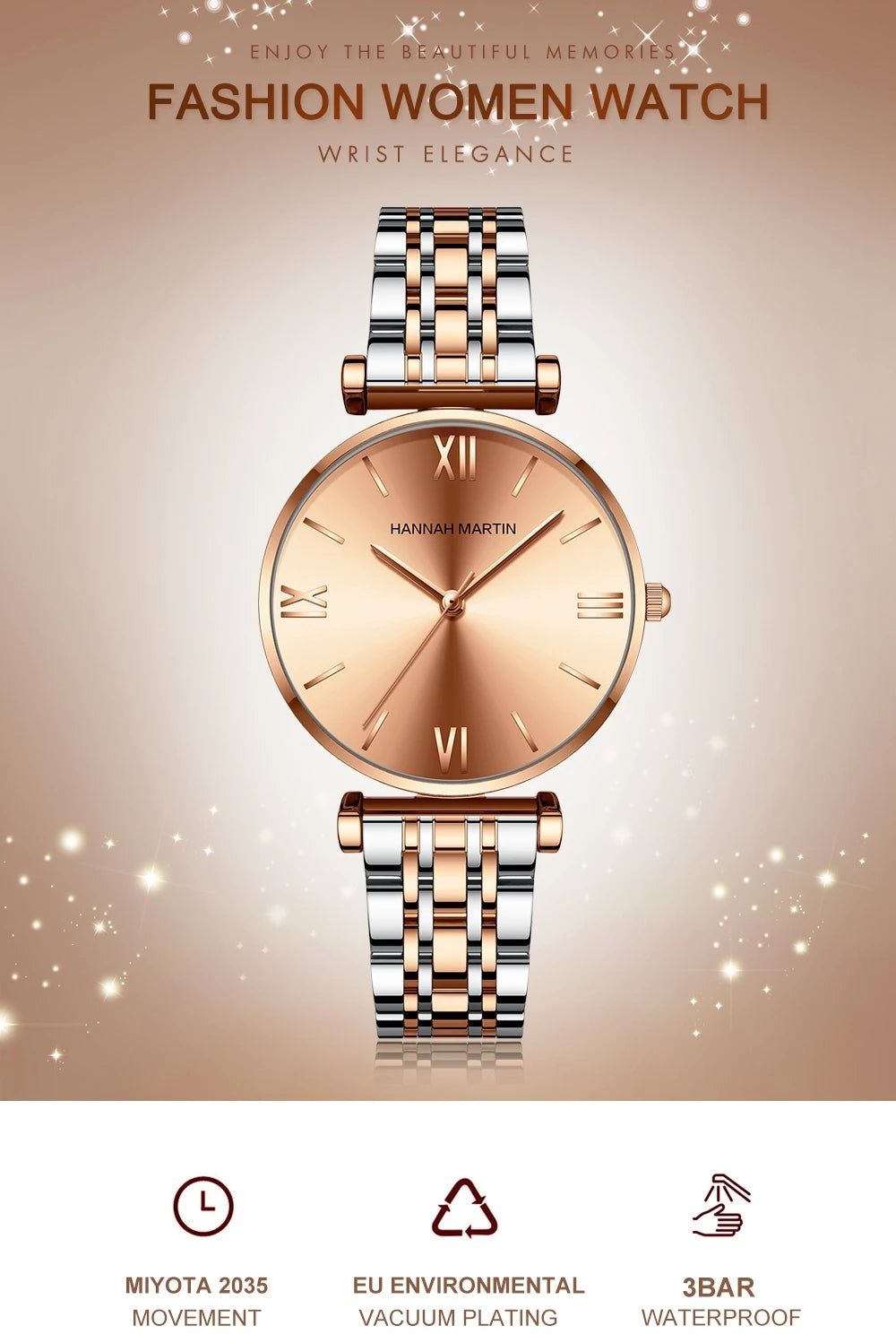 RELOJ DE LUJO PARA MUJER HANNAH MARTIN