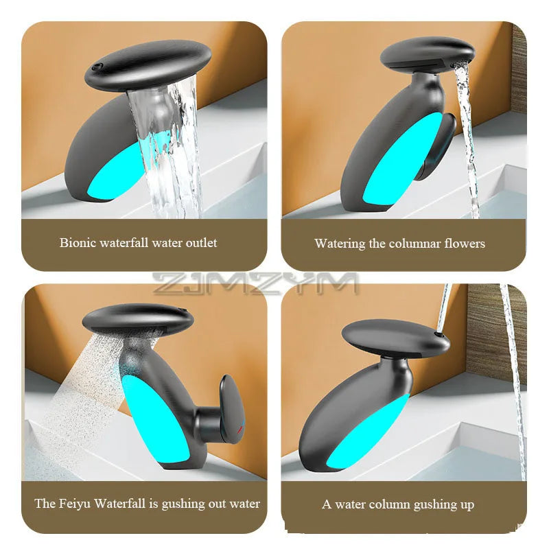 GRIFO DE LAVABO DE BAÑO EXTENSIBLE 4 MODOS DE JET Y ANTIGOTEO