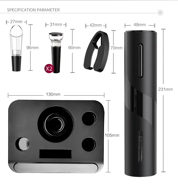 KIT DE APERTURA PARA BOTELLAS DE VINO - ELÉCTRICO