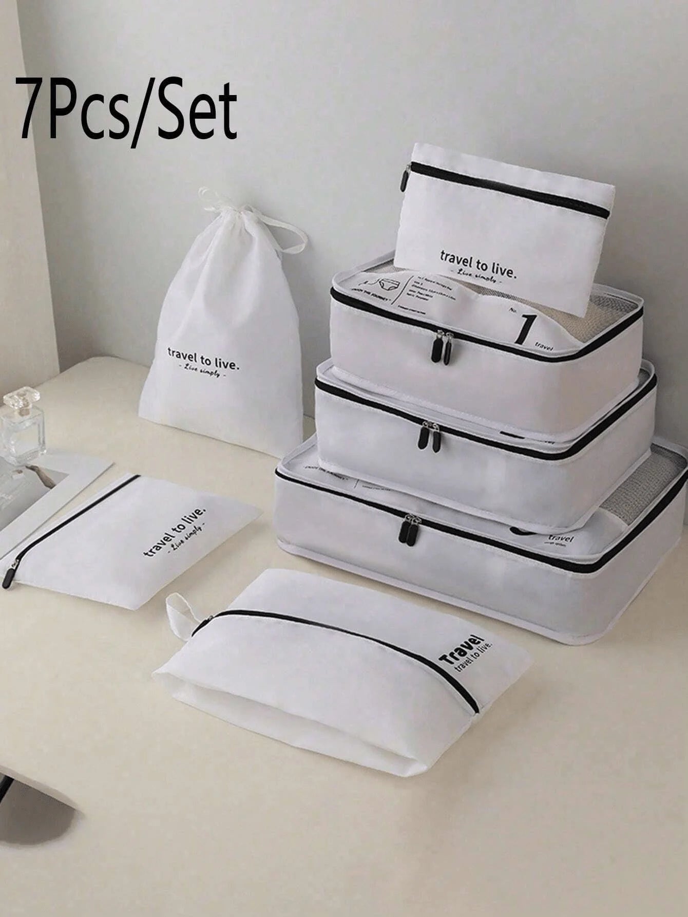 JUEGO DE BOLSAS DE ALMACENAMIENTO DE VIAJE, DE 3 A 7 PIEZAS