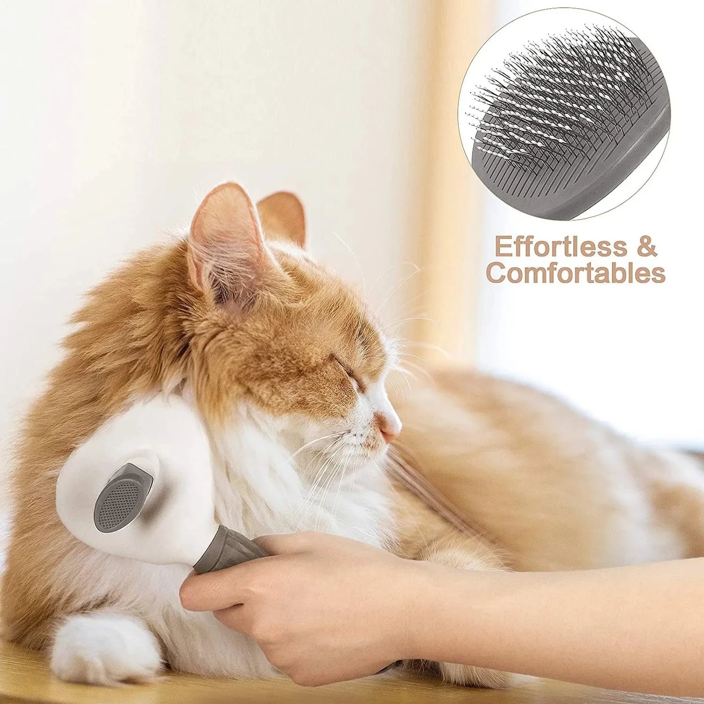 CEPILLO REMOVEDOR DE PELOS PARA PERROS Y GATOS