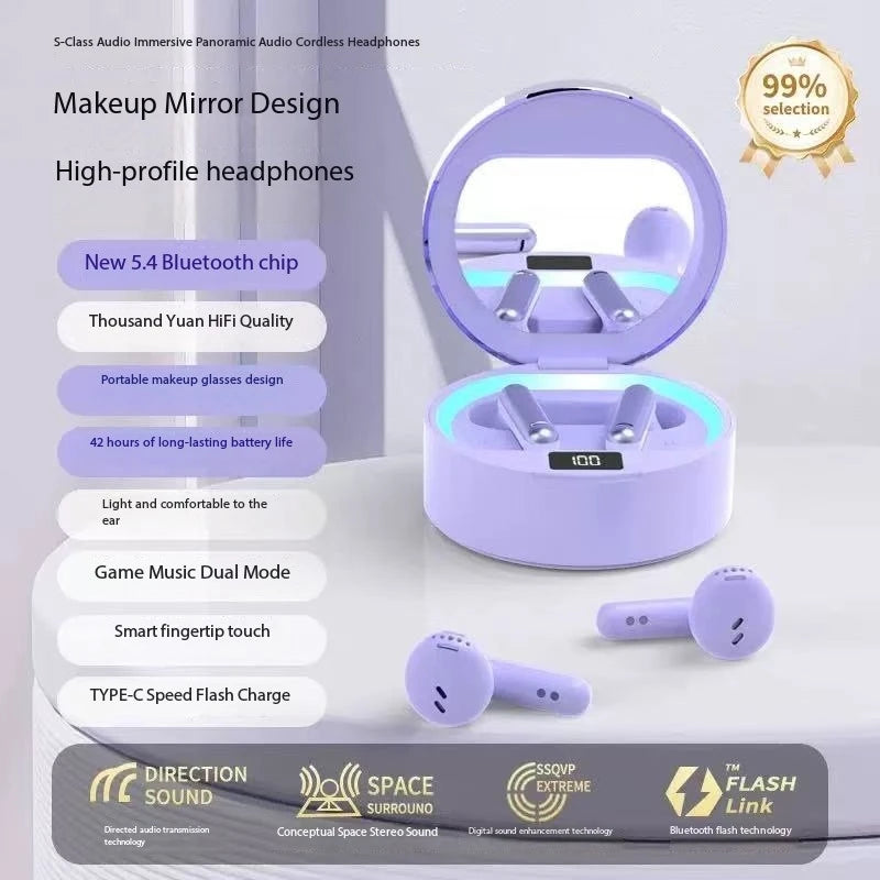 AURICULARES INALÁMBRICOS BLUETOOTH CON ESPEJO
