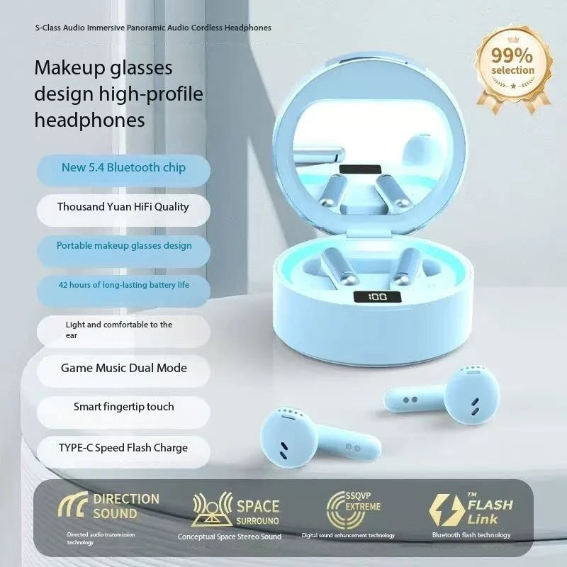 AURICULARES INALÁMBRICOS BLUETOOTH CON ESPEJO