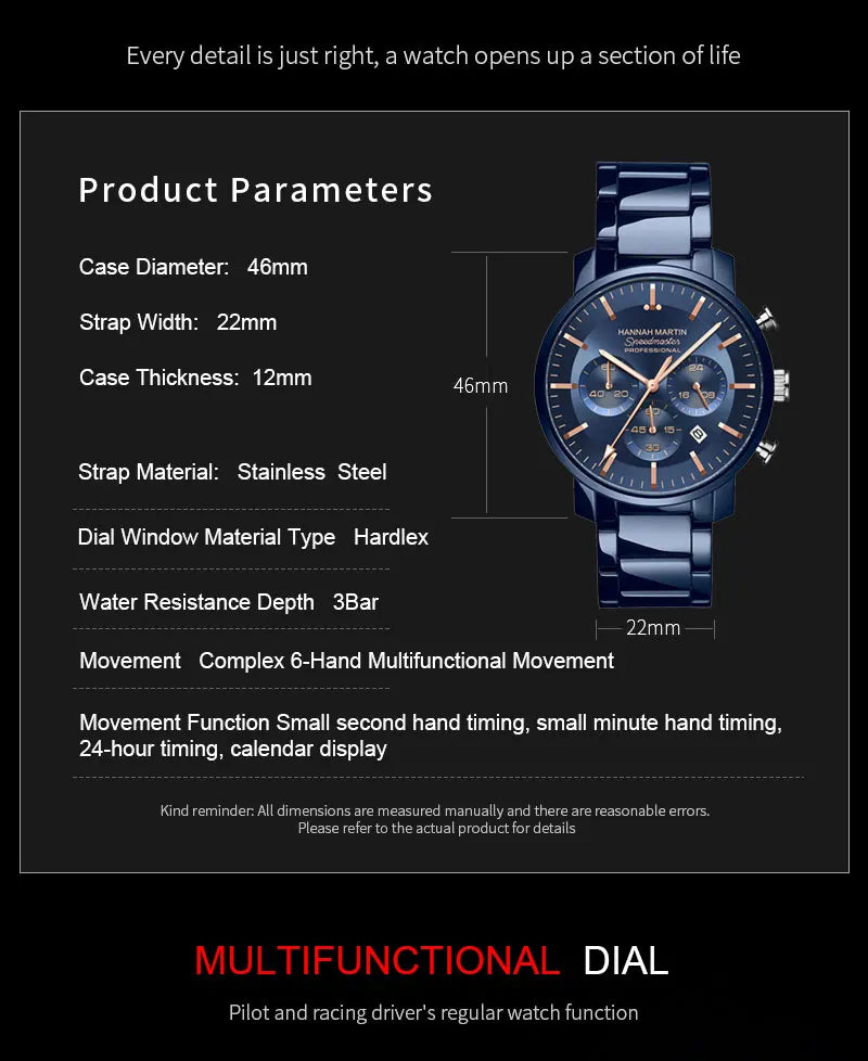 RELOJ HANNAH MARTIN 46mm