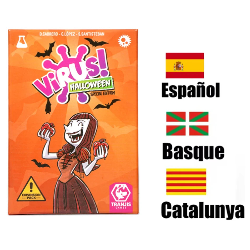 JUEGO DE CARTAS VIRUS VERSIONES 1/2 Y HALLOWEEN