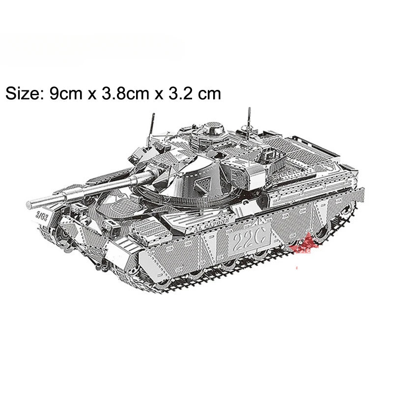 ROMPECABEZAS DE METAL 3D, MODELO DE TANQUE MILITAR CHURCHILL CHIEFTAIN MK50