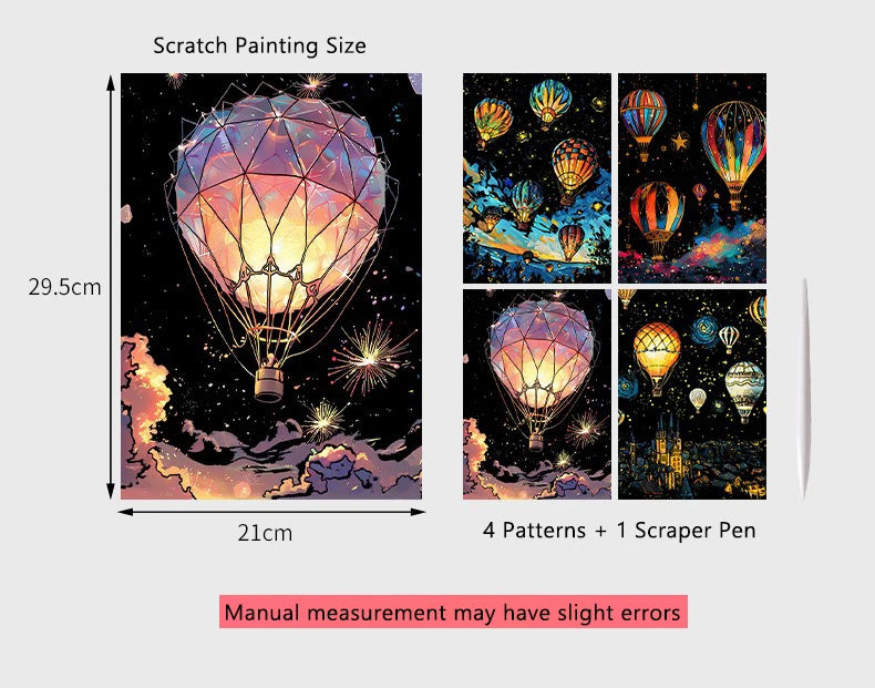 JUEGO DE 4 PIEZAS PARA PINTAR RASPANDO