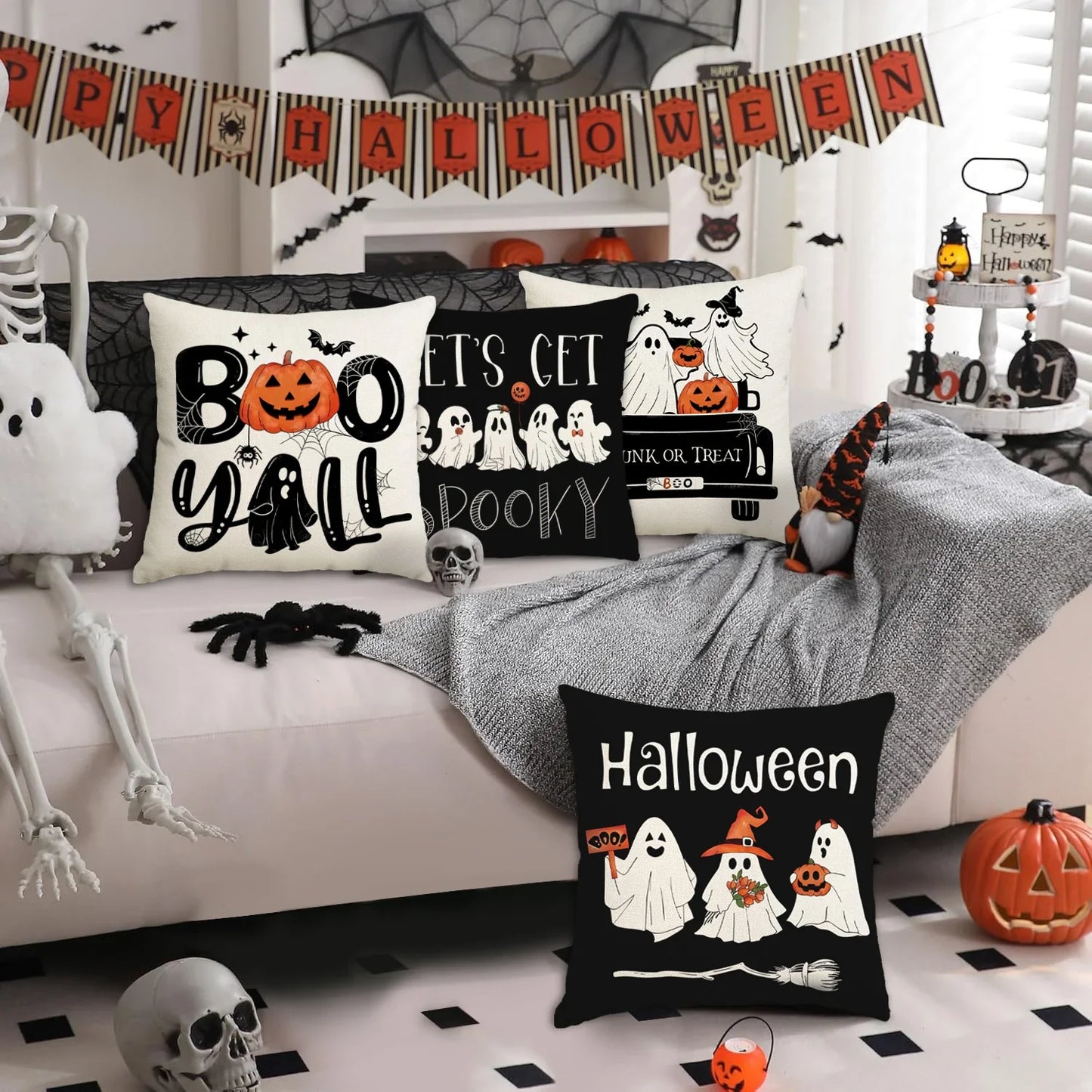FUNDA DE DECORACIÓN DE HALLOWEEN DE COJÍN PARA SOFÁ