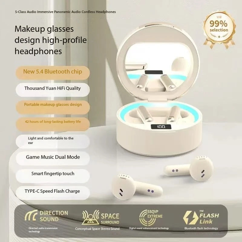 AURICULARES INALÁMBRICOS BLUETOOTH CON ESPEJO