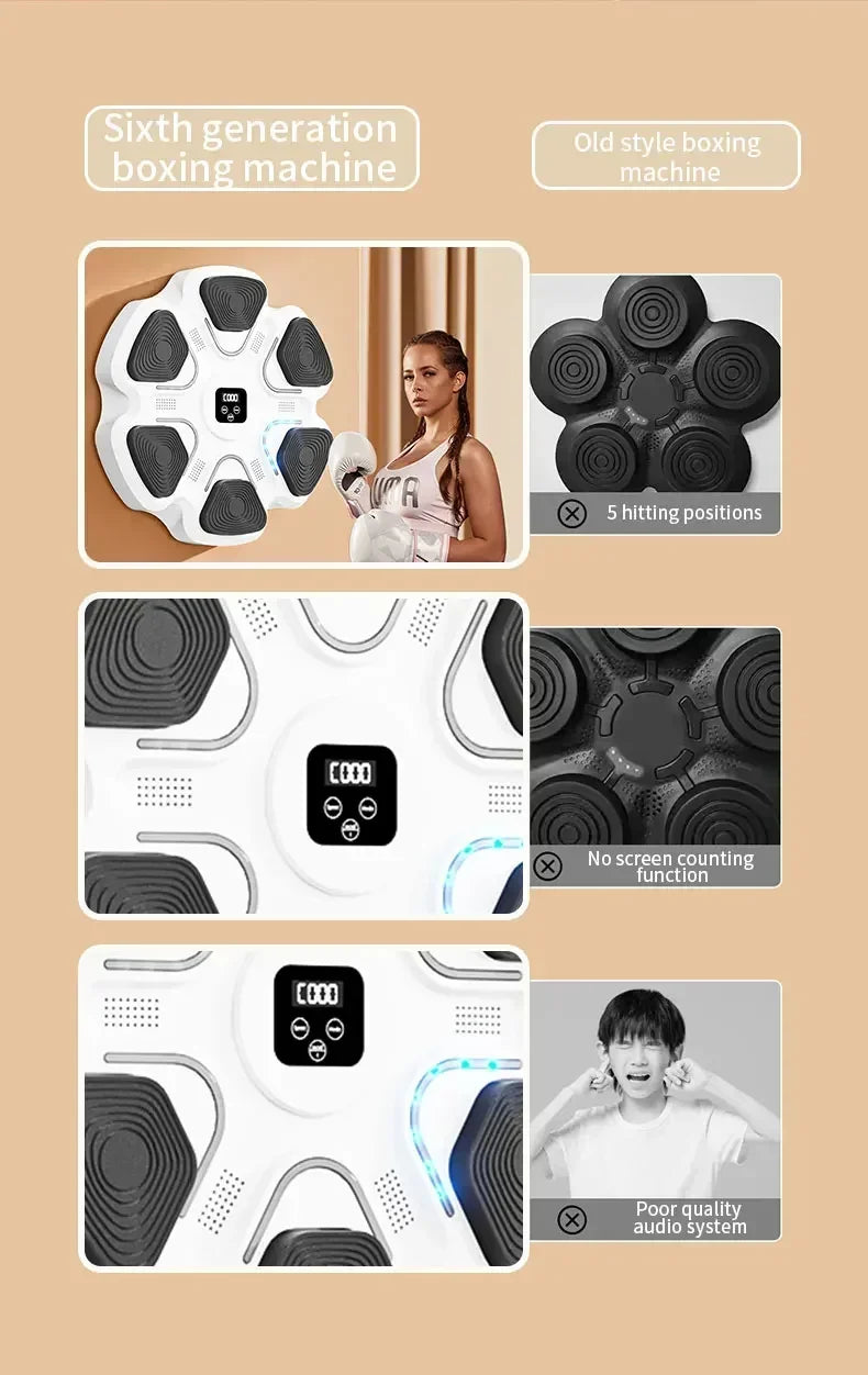 MÁQUINA DE BOXEO CON MÚSICA BLUETOOTH