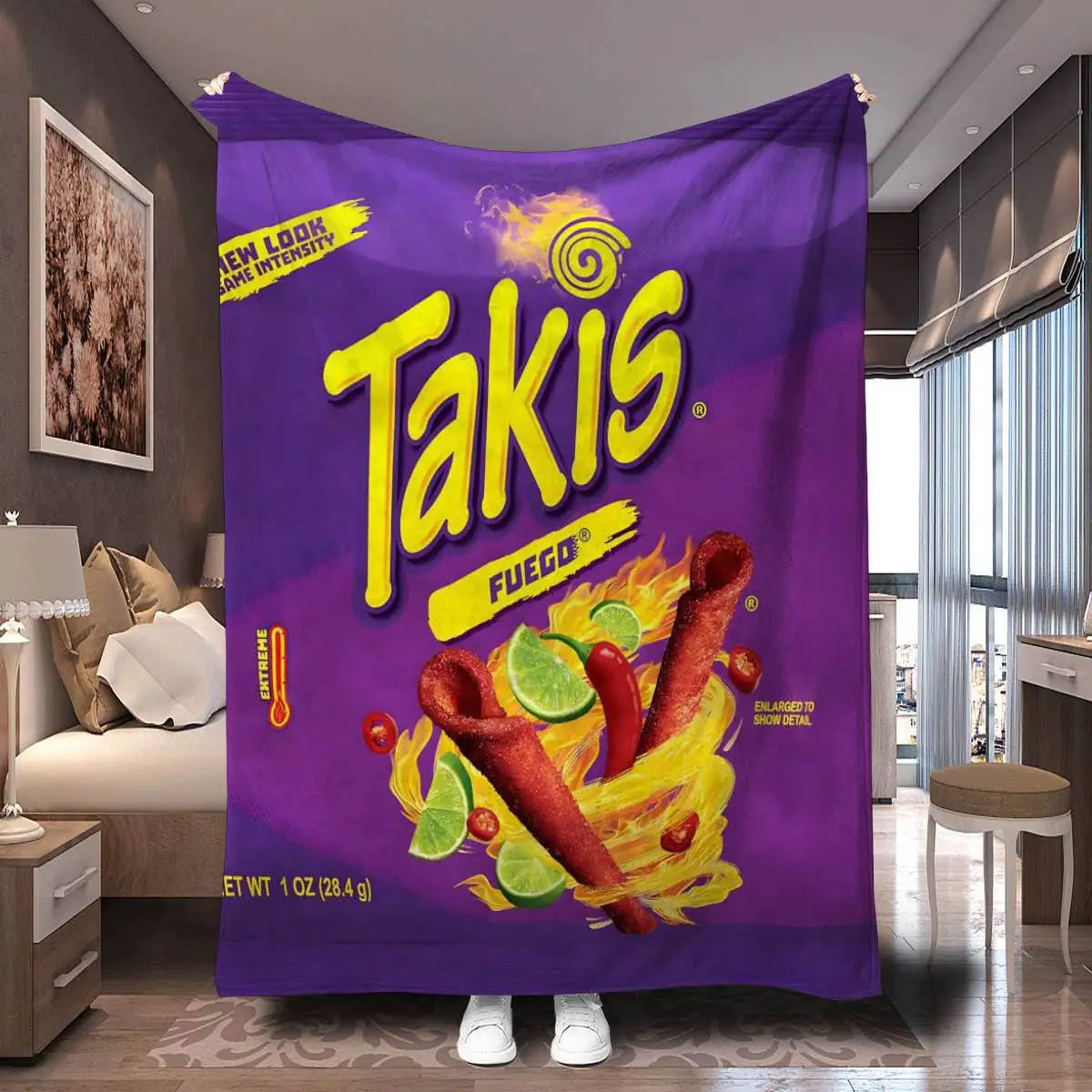 MANTA DE FRANELA SUAVE CON ESTAMPADO DE TAKIS 150 CM X 200 CM