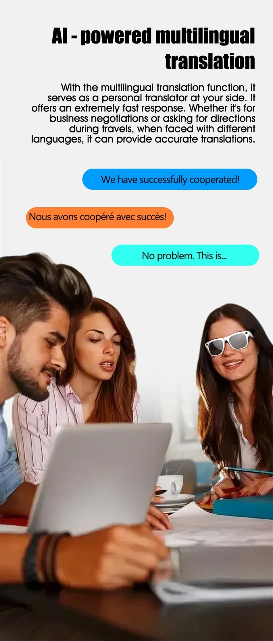 GAFAS INTELIGENTES XIAOMI CON CÁMARA, ASISTENTE DE VOZ Y TRADUCCIÓN DE VOZ