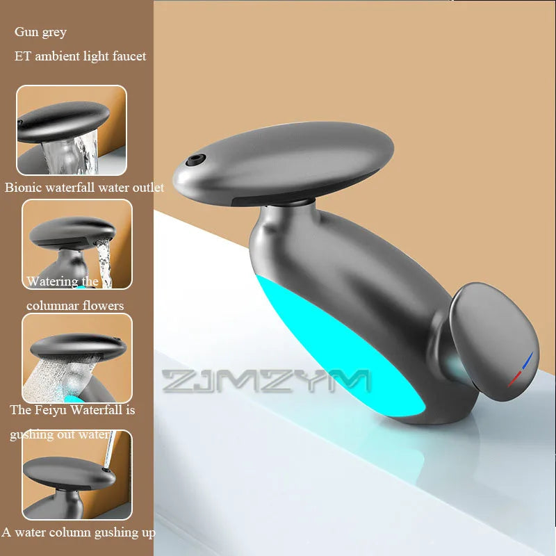 GRIFO DE LAVABO DE BAÑO EXTENSIBLE 4 MODOS DE JET Y ANTIGOTEO