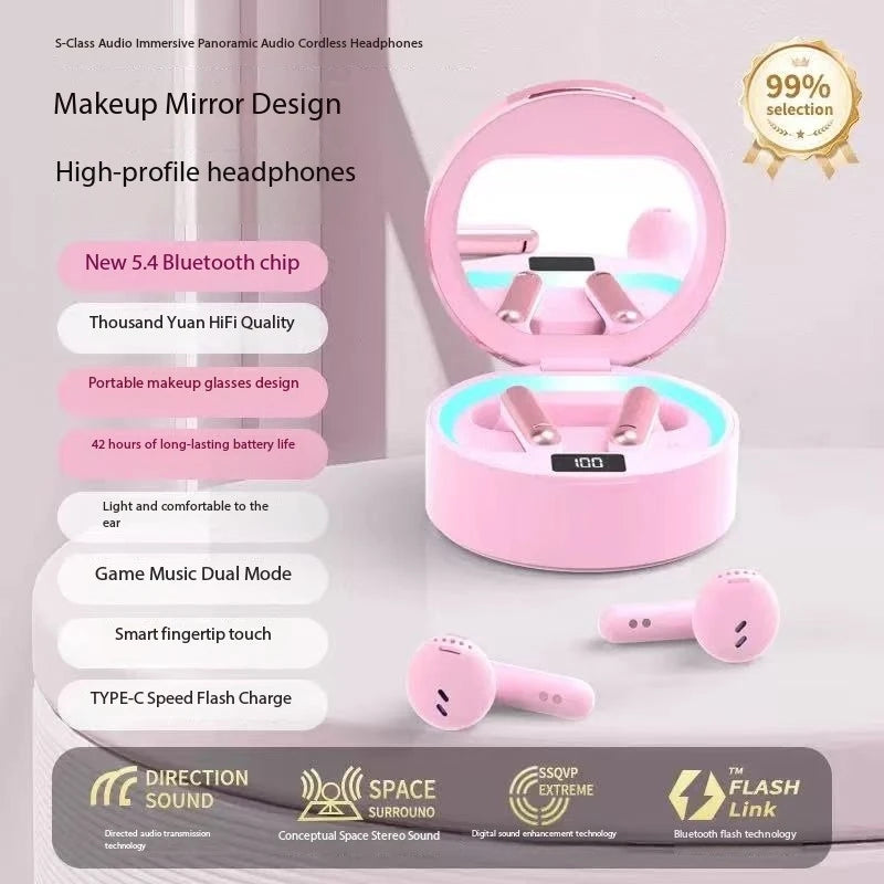 AURICULARES INALÁMBRICOS BLUETOOTH CON ESPEJO