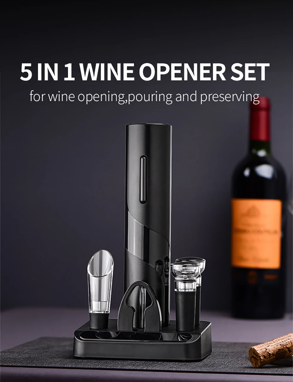 KIT DE APERTURA PARA BOTELLAS DE VINO - ELÉCTRICO