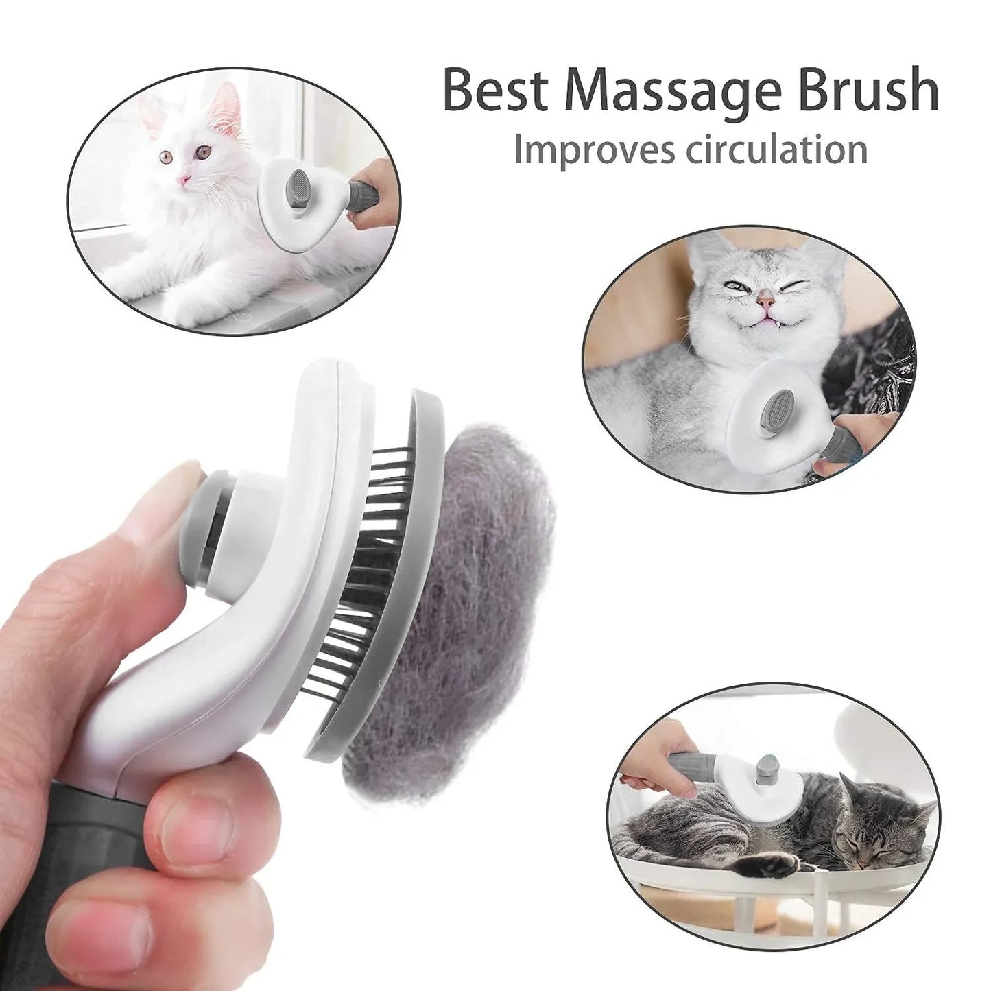 CEPILLO REMOVEDOR DE PELOS PARA PERROS Y GATOS