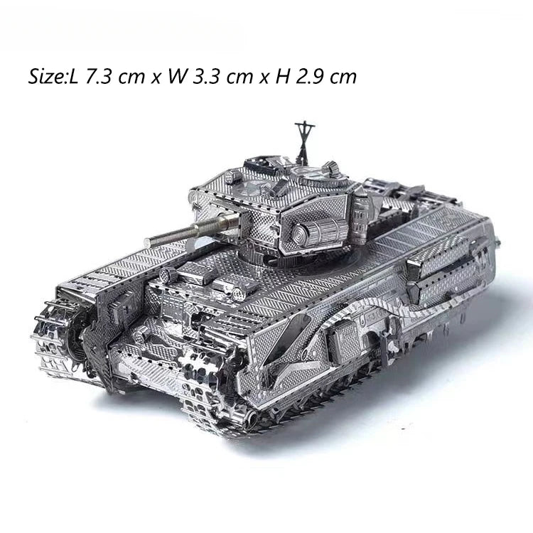 ROMPECABEZAS DE METAL 3D, MODELO DE TANQUE MILITAR CHURCHILL CHIEFTAIN MK50
