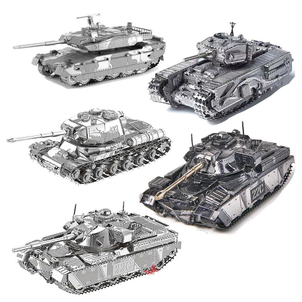 ROMPECABEZAS DE METAL 3D, MODELO DE TANQUE MILITAR CHURCHILL CHIEFTAIN MK50