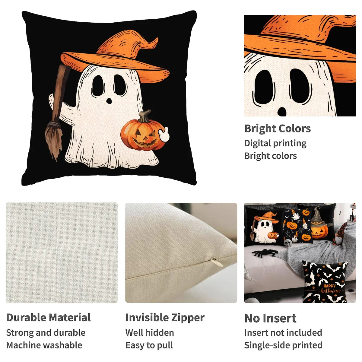 FUNDA DE DECORACIÓN DE HALLOWEEN DE COJÍN PARA SOFÁ