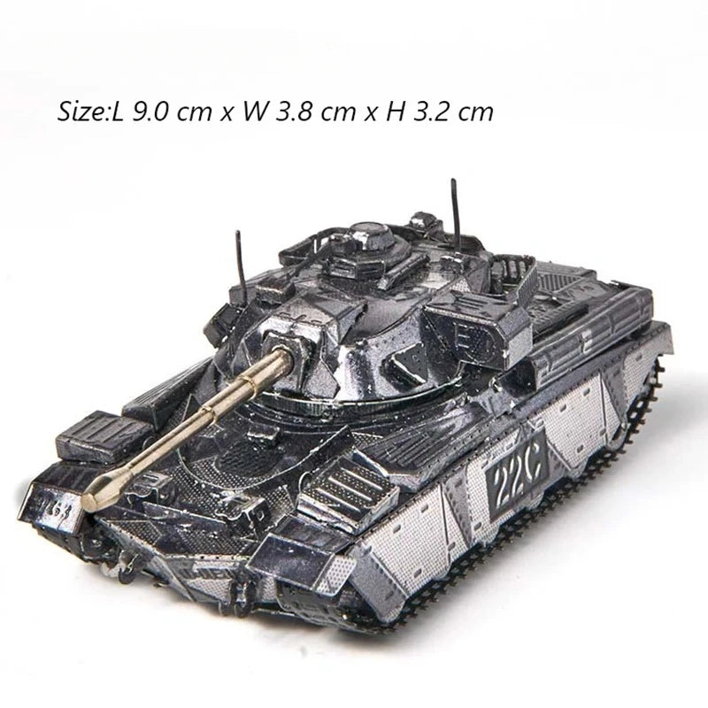 ROMPECABEZAS DE METAL 3D, MODELO DE TANQUE MILITAR CHURCHILL CHIEFTAIN MK50
