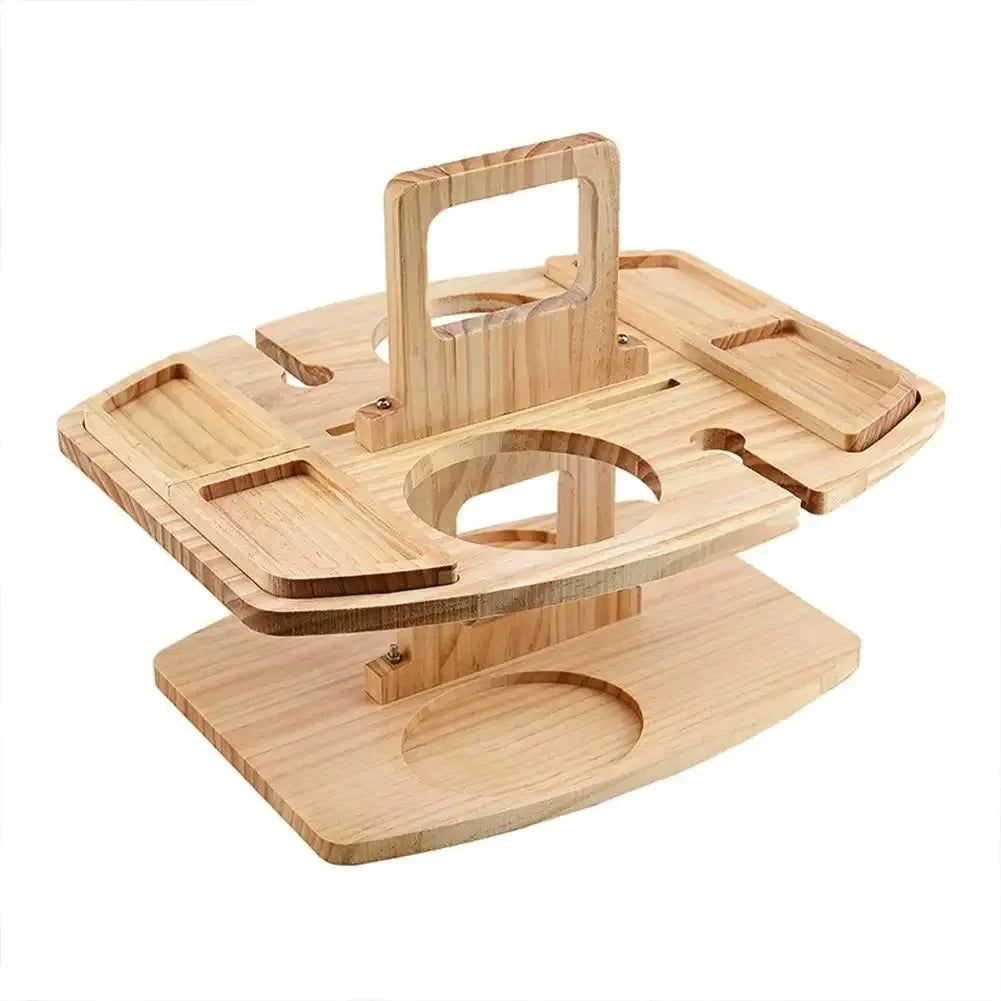 MESA PARA VINO DE MADERA PLEGABLE PARA PICNIC
