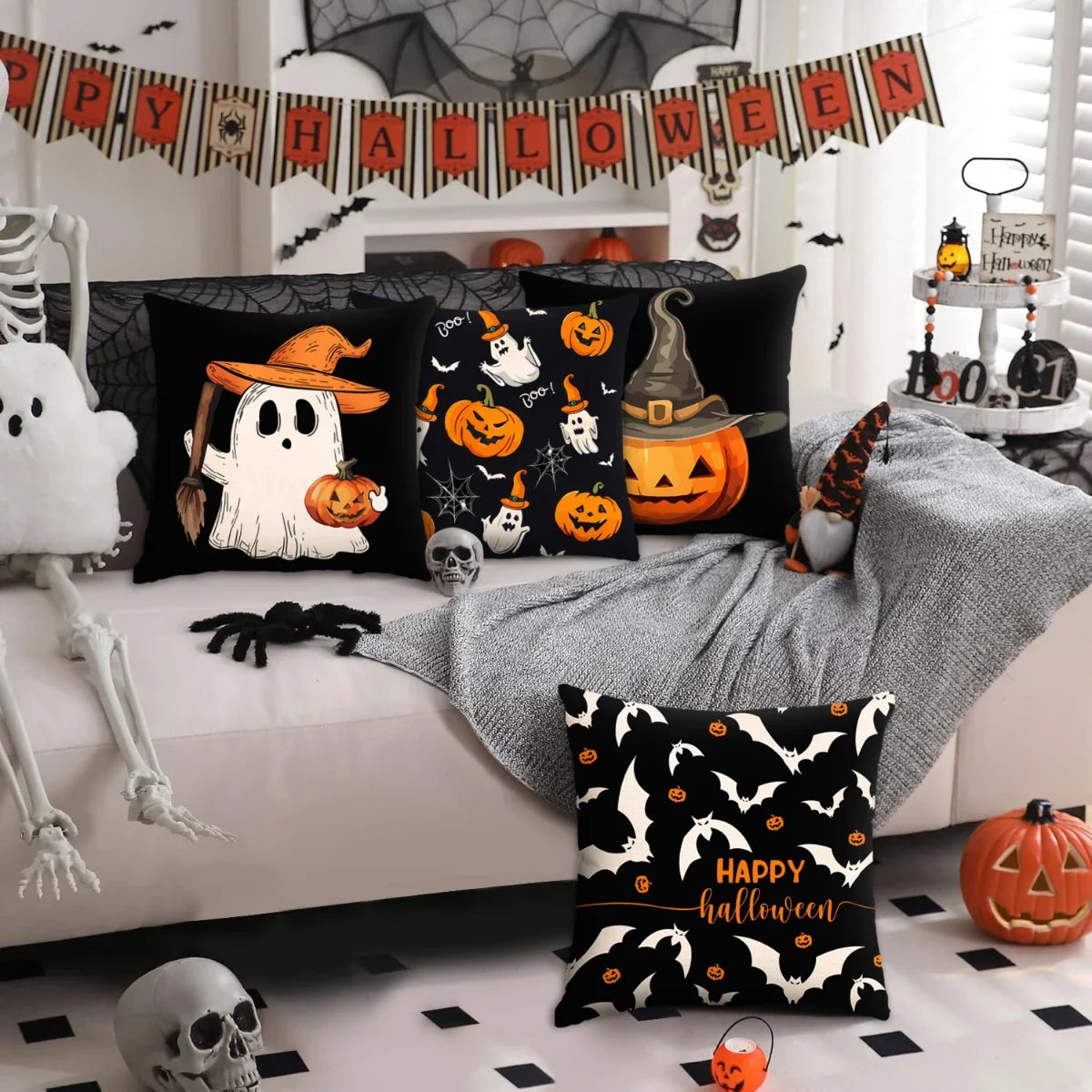 FUNDA DE DECORACIÓN DE HALLOWEEN DE COJÍN PARA SOFÁ