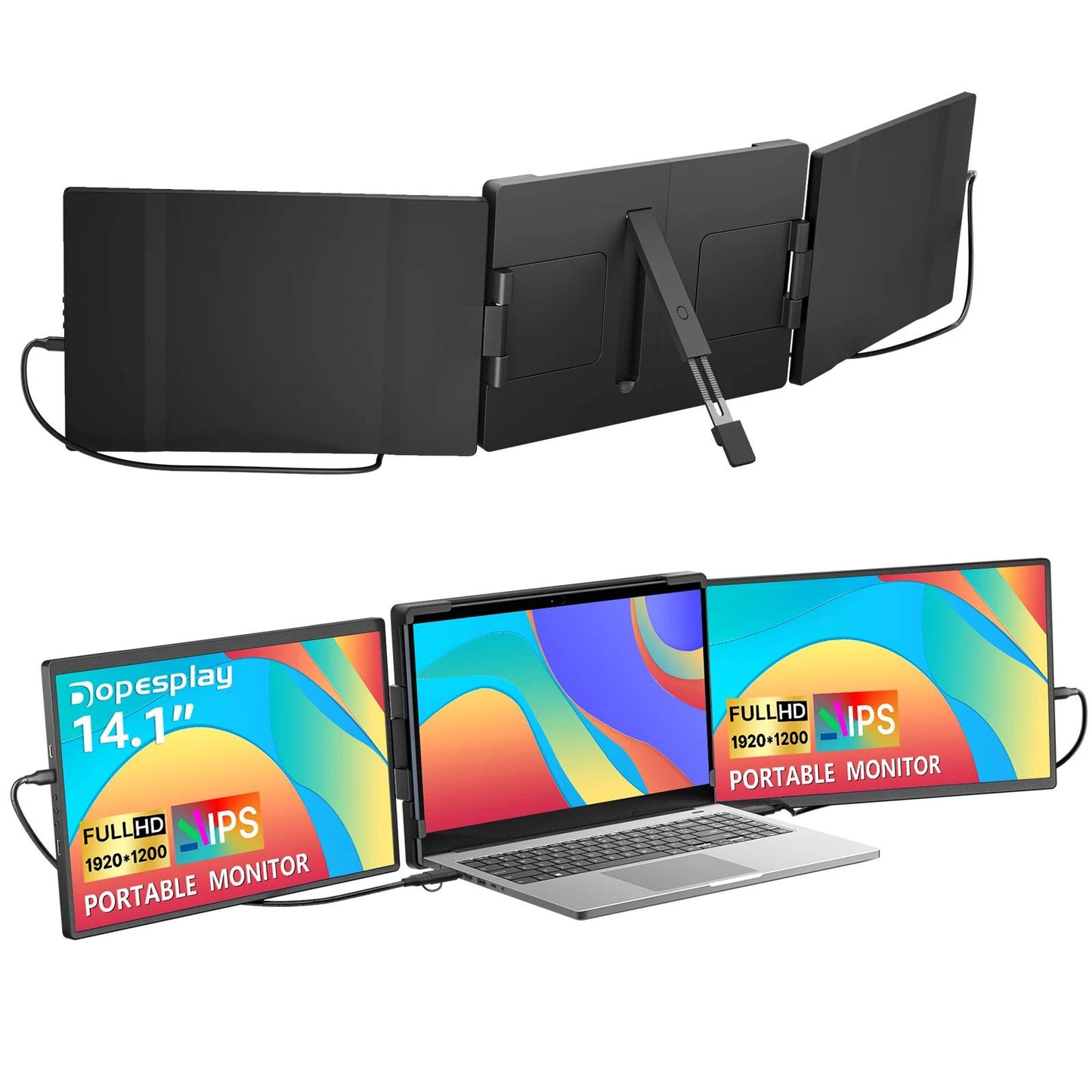 DOBLE MONITOR PORTATIL 14.1" PARA ORDENADOR PORTATIL