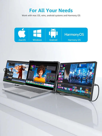 DOBLE MONITOR PORTATIL 14.1" PARA ORDENADOR PORTATIL