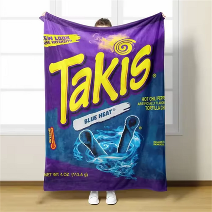 MANTA DE FRANELA SUAVE CON ESTAMPADO DE TAKIS 150 CM X 200 CM