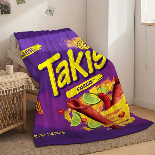 MANTA DE FRANELA SUAVE CON ESTAMPADO DE TAKIS 150 CM X 200 CM