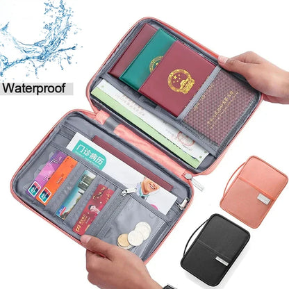 ORGANIZADOR DE VIAJE IMPERMEABLE PARA PASAPORTE Y DOCUMENTOS | FUNDA MULTIFUNCIÓN UNISEX