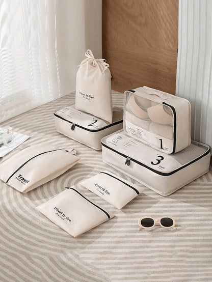 JUEGO DE BOLSAS DE ALMACENAMIENTO DE VIAJE, DE 3 A 7 PIEZAS