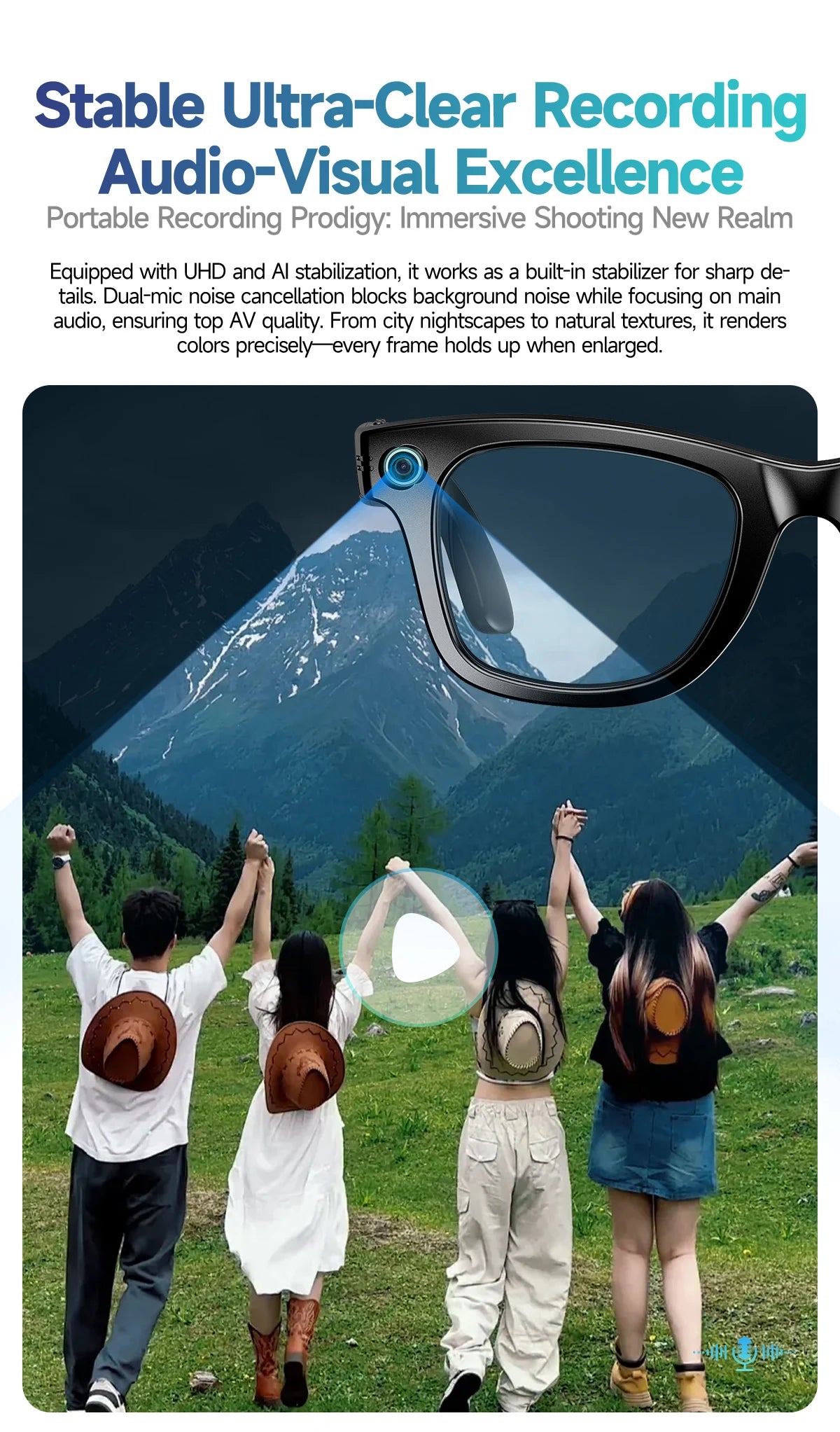 GAFAS INTELIGENTES CON GRABACIÓN DE FOTO Y VIDEO