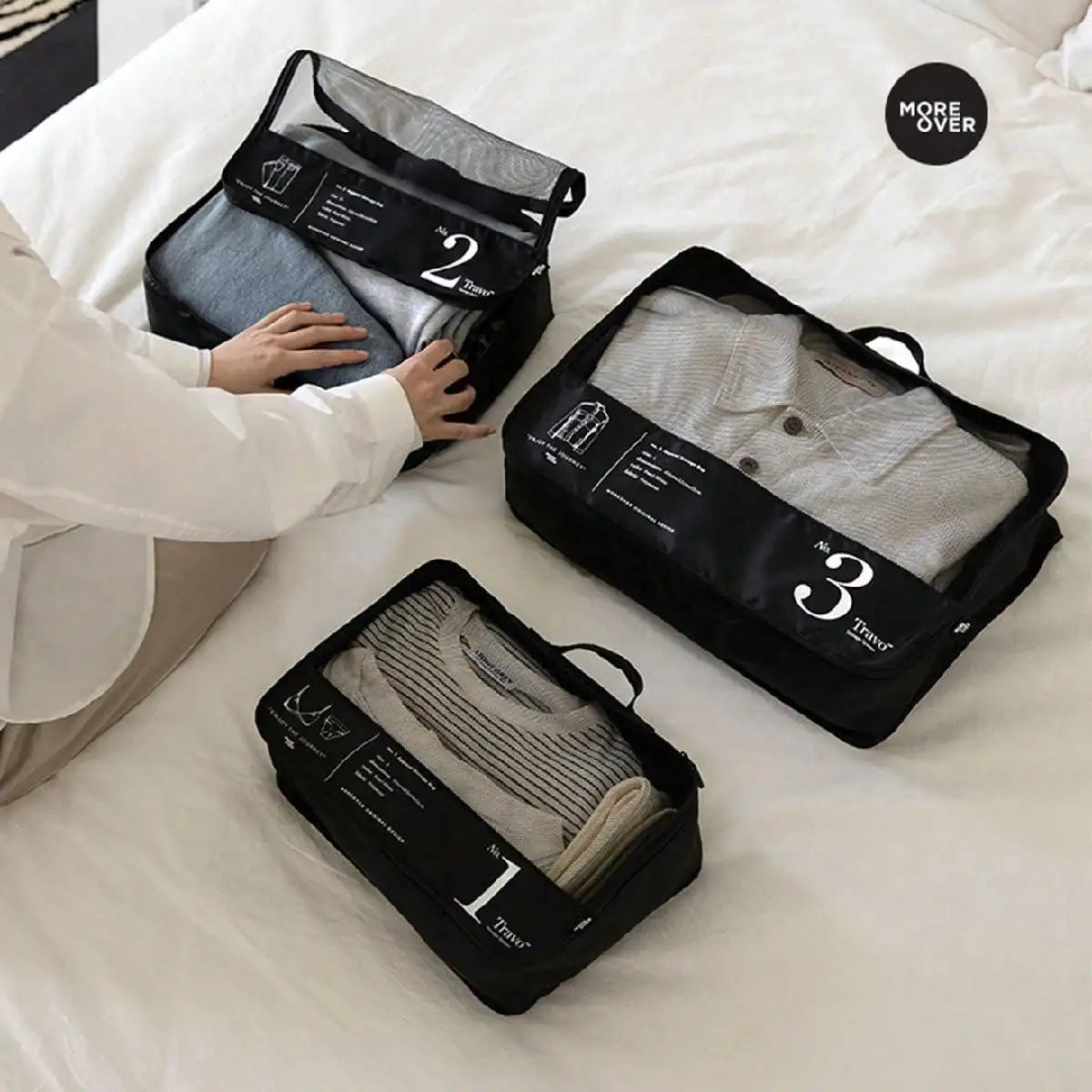 JUEGO DE BOLSAS DE ALMACENAMIENTO DE VIAJE, DE 3 A 7 PIEZAS