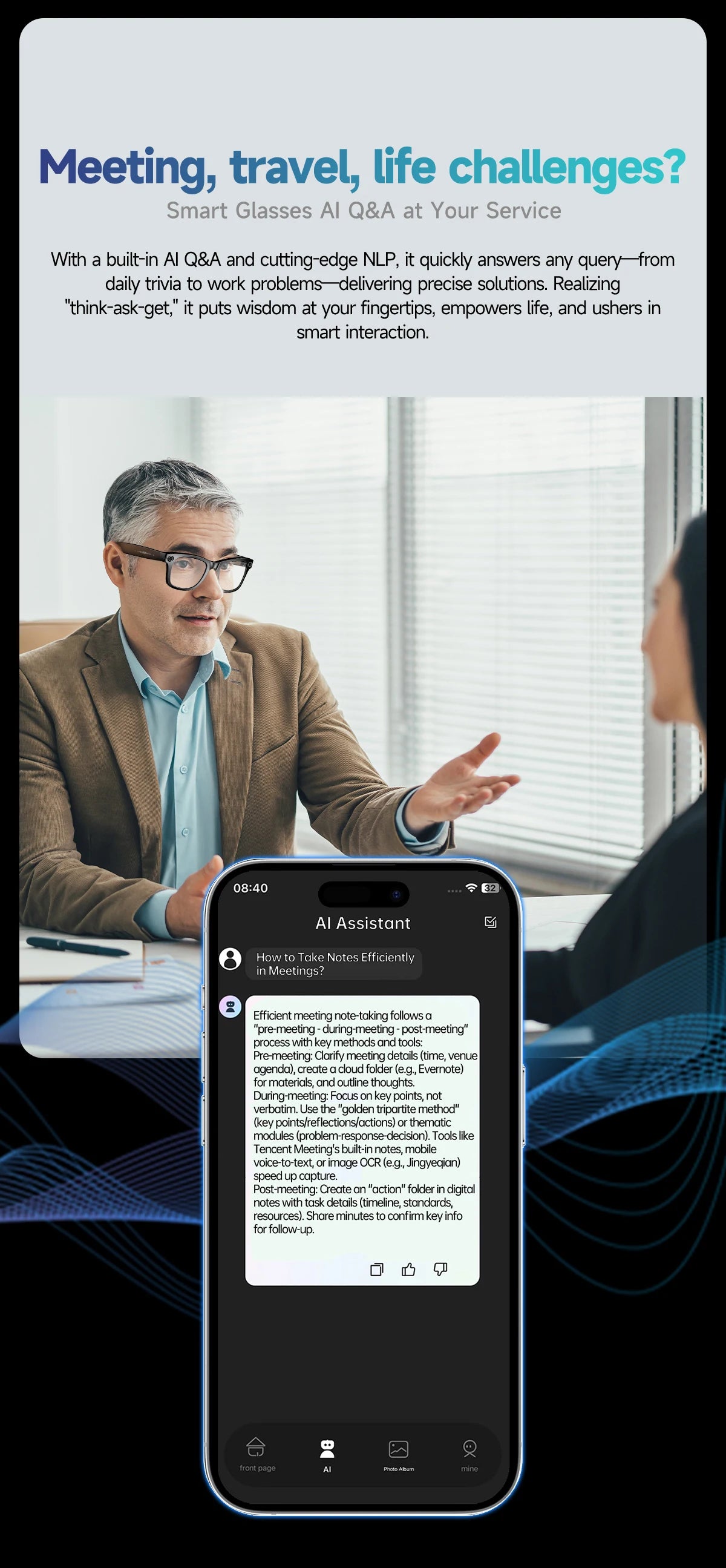 GAFAS INTELIGENTES CON GRABACIÓN DE FOTO Y VIDEO