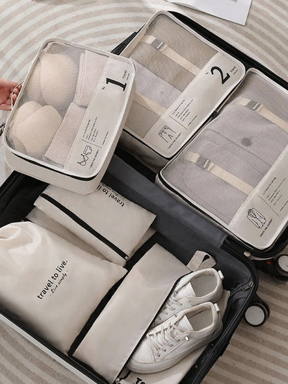 JUEGO DE BOLSAS DE ALMACENAMIENTO DE VIAJE, DE 3 A 7 PIEZAS