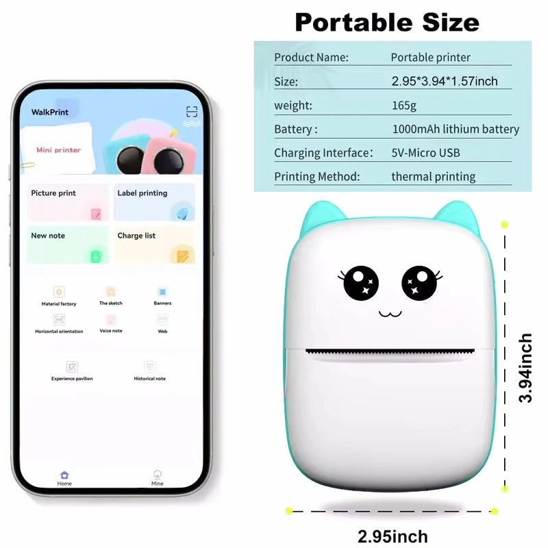 IMPRESORA TÉRMICA PORTATIL MINI