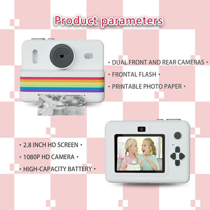 CÁMARA DIGITAL PARA NIÑOS, IMPRESIÓN INSTANTÁNEA, VIDEO HD