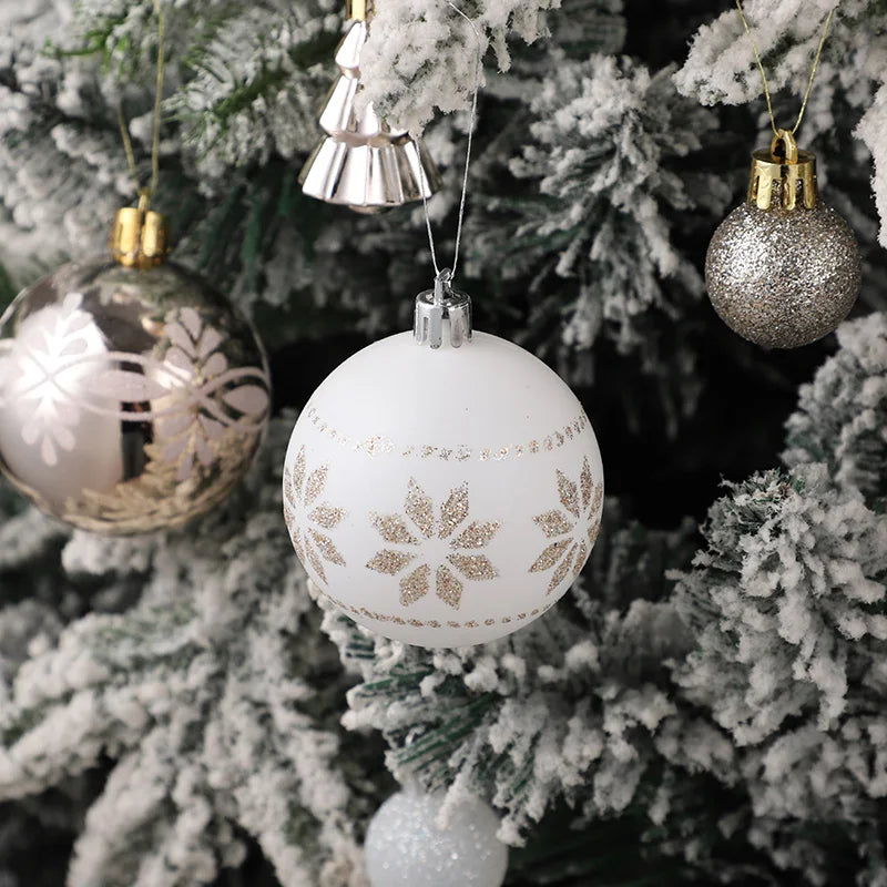 42 ADORNOS PARA ÁRBOL DE NAVIDAD COLOR DORADO