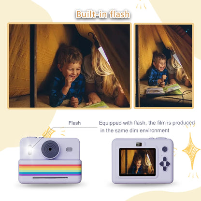 CÁMARA DIGITAL PARA NIÑOS, IMPRESIÓN INSTANTÁNEA, VIDEO HD