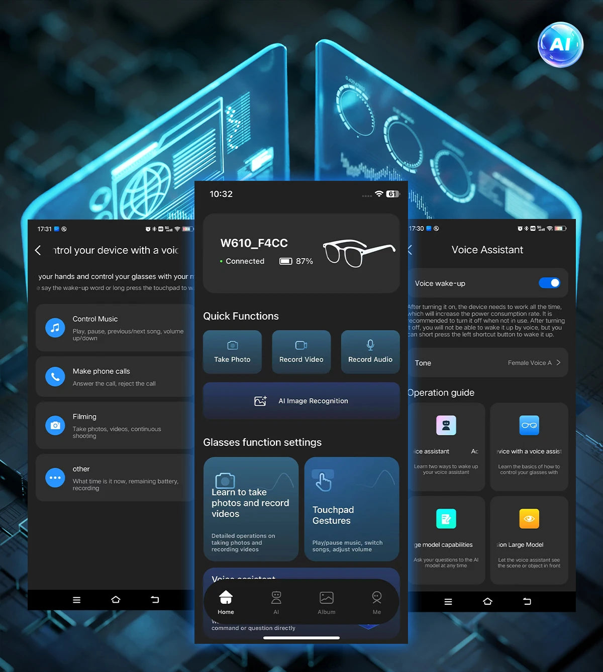 GAFAS INTELIGENTES CON GRABACIÓN DE FOTO Y VIDEO