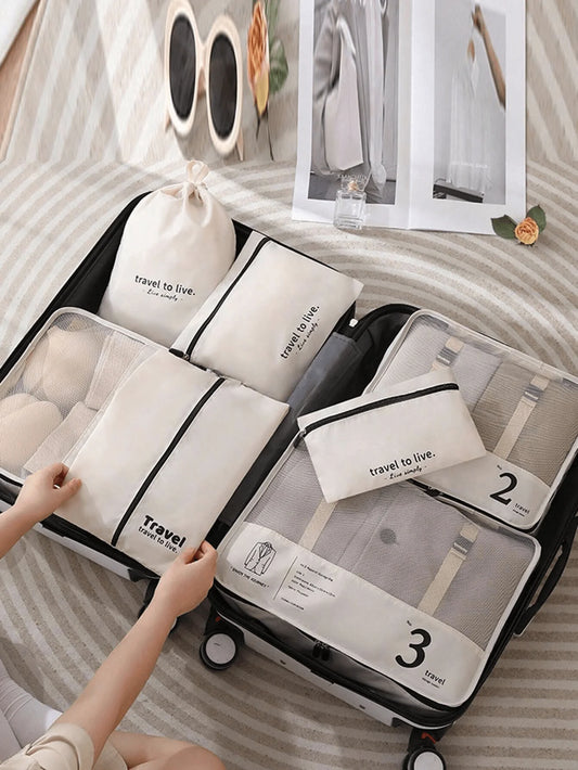 JUEGO DE BOLSAS DE ALMACENAMIENTO DE VIAJE, DE 3 A 7 PIEZAS