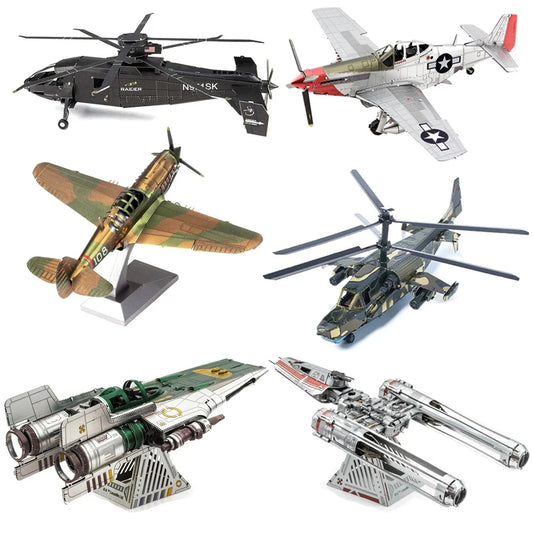 ROMPECABEZAS DE METAL 3D DE AERONAVES