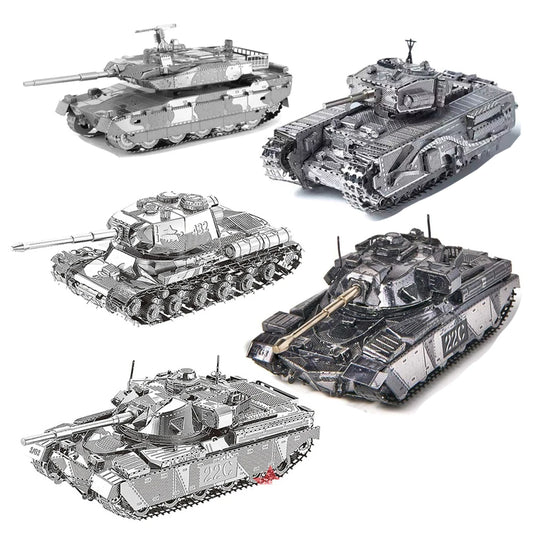 ROMPECABEZAS DE METAL 3D, MODELO DE TANQUE MILITAR CHURCHILL CHIEFTAIN MK50