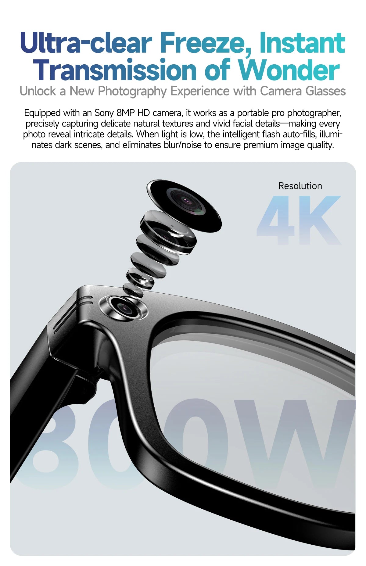 GAFAS INTELIGENTES CON GRABACIÓN DE FOTO Y VIDEO