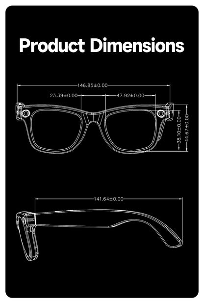 GAFAS INTELIGENTES CON GRABACIÓN DE FOTO Y VIDEO