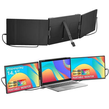 DOBLE MONITOR PORTATIL 14.1" PARA ORDENADOR PORTATIL